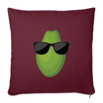 Papaye - Housse de coussin décorative 45 x 45 cm - bordeaux - Devant
