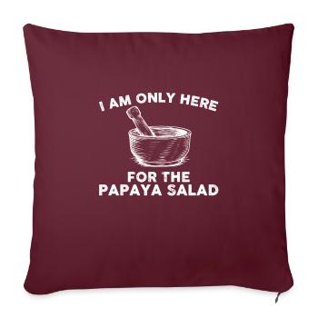 Salade de papaye - Housse de coussin décorative 45 x 45 cm - bordeaux - Devant