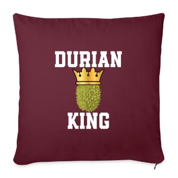 Durian König - Sofakissenbezug 45 x 45 cm - Burgunderrot - Vorne