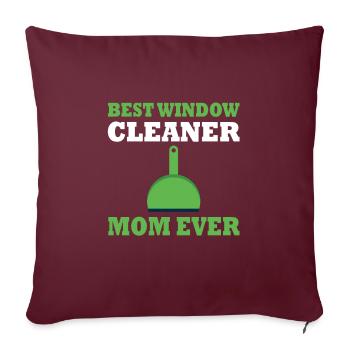 Meilleur nettoyeur de vitres Maman - Housse de coussin décorative 45 x 45 cm - bordeaux - Devant