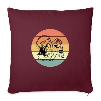 Poisson-grenouille - Housse de coussin décorative 45 x 45 cm - bordeaux - Devant