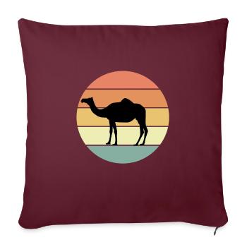 Retro Kamel Design - Sofakissenbezug 45 x 45 cm - Burgunderrot - Vorne