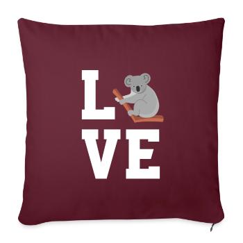Liebe Koala - Sofakissenbezug 45 x 45 cm - Burgunderrot - Vorne