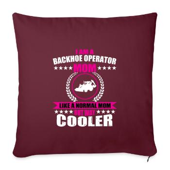 Baggerlader Mama Geschenk Für Frauen - Sofakissenbezug 45 x 45 cm - Burgunderrot - Vorne