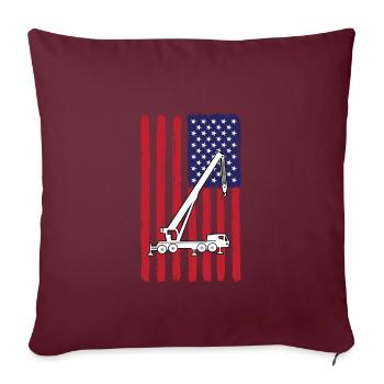 Grue des États-Unis - Housse de coussin décorative 45 x 45 cm - bordeaux - Devant