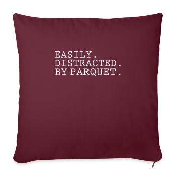 Drôle de design d’amateurs de parquet - Housse de coussin décorative 45 x 45 cm - bordeaux - Devant