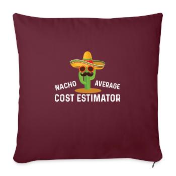 Estimateur de coût moyen pas si moyen - Housse de coussin décorative 45 x 45 cm - bordeaux - Devant