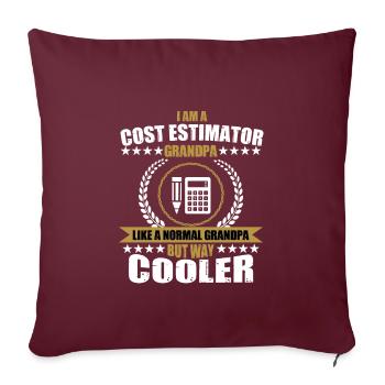 Estimateur de coûts grand-père - Housse de coussin décorative 45 x 45 cm - bordeaux - Devant