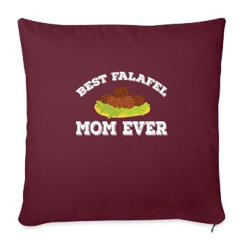 Meilleure maman falafel de tous les temps - Housse de coussin décorative 45 x 45 cm - bordeaux - Devant