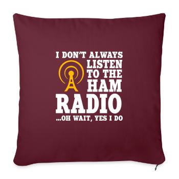Jambon - Housse de coussin décorative 45 x 45 cm - bordeaux - Devant