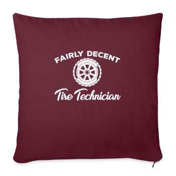 Technicien de pneus assez décent - Housse de coussin décorative 45 x 45 cm - bordeaux - Devant