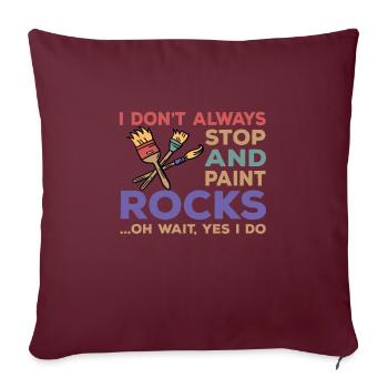 Rock art - Sofa pillowcase 17,3'' x 17,3'' (45 x 45 cm) - burgundy - Front