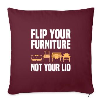 Rénovation de meubles - Housse de coussin décorative 45 x 45 cm - bordeaux - Devant