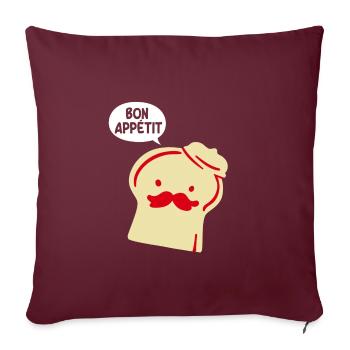 Pain perdu - Housse de coussin décorative 45 x 45 cm - bordeaux - Devant