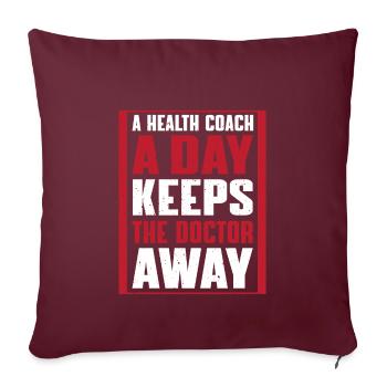 Motiver le coaching santé - Housse de coussin décorative 45 x 45 cm - bordeaux - Devant