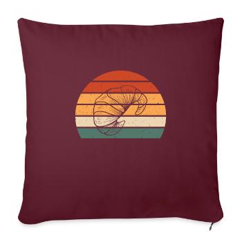 Croissant - Housse de coussin décorative 45 x 45 cm - bordeaux - Devant