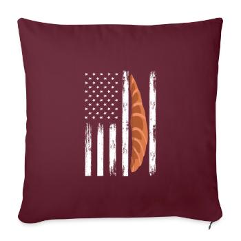 Tenue de croissant américain - Housse de coussin décorative 45 x 45 cm - bordeaux - Devant