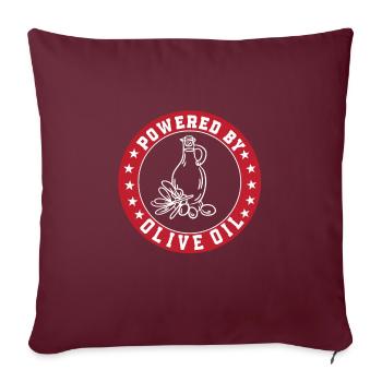 Alimenté par l’huile d’olive - Housse de coussin décorative 45 x 45 cm - bordeaux - Devant
