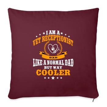 Drôle de vétérinaire réceptionniste père - Housse de coussin décorative 45 x 45 cm - bordeaux - Devant