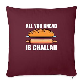 Challah Backen - Sofakissenbezug 45 x 45 cm - Burgunderrot - Vorne