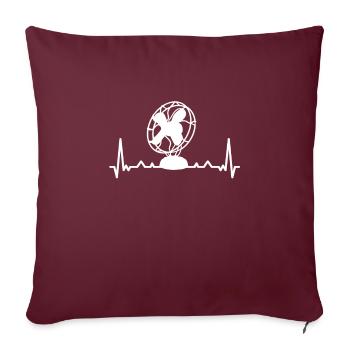 Retro Ferry Vêtements Porte-conteneurs - Housse de coussin décorative 45 x 45 cm - bordeaux - Devant