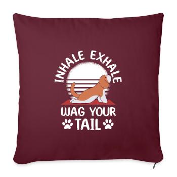 Retro Ferry Vêtements Porte-conteneurs - Housse de coussin décorative 45 x 45 cm - bordeaux - Devant