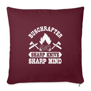 Artisanat de bush - Housse de coussin décorative 45 x 45 cm - bordeaux - Devant