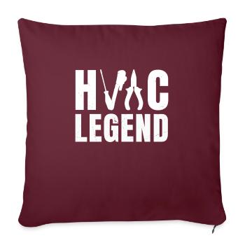 Légende Hlk - Housse de coussin décorative 45 x 45 cm - bordeaux - Devant