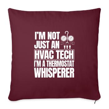 Techniciens en chauffage, ventilation et climatisation - Housse de coussin décorative 45 x 45 cm - bordeaux - Devant