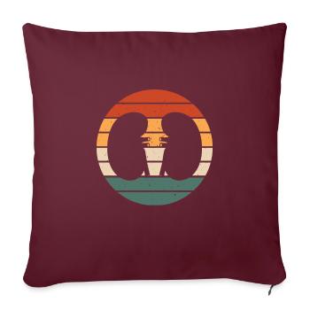 Retro Nieren Design Nephrologie - Sofakissenbezug 45 x 45 cm - Burgunderrot - Vorne