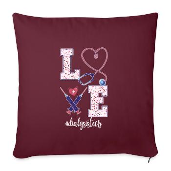 Retro Ferry Vêtements Porte-conteneurs - Housse de coussin décorative 45 x 45 cm - bordeaux - Devant