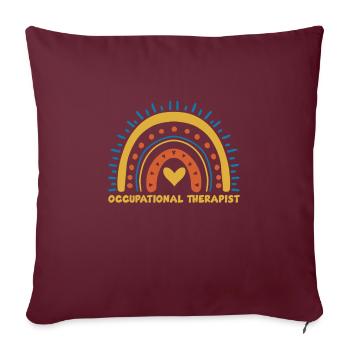 Ergothérapeute Rainbow Costume - Housse de coussin décorative 45 x 45 cm - bordeaux - Devant