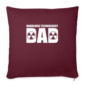 Drôle d’assistant radiologue papa - Housse de coussin décorative 45 x 45 cm - bordeaux - Devant