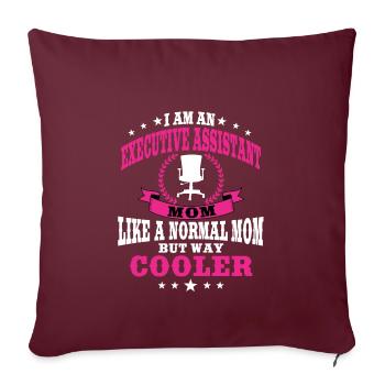 Drôle d’assistante de la maman de gestion - Housse de coussin décorative 45 x 45 cm - bordeaux - Devant