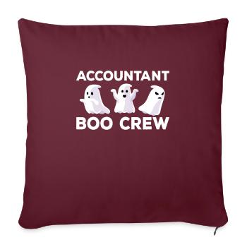 Comptable Boo Crew Chemise d’Halloween effrayante - Housse de coussin décorative 45 x 45 cm - bordeaux - Devant