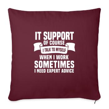 Lustiges IT Support Geschenk - Sofakissenbezug 45 x 45 cm - Burgunderrot - Vorne