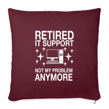Slogan amusant du support informatique - Housse de coussin décorative 45 x 45 cm - bordeaux - Devant