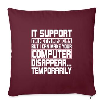 Lustiger IT Support Computeringenieur - Sofakissenbezug 45 x 45 cm - Burgunderrot - Vorne