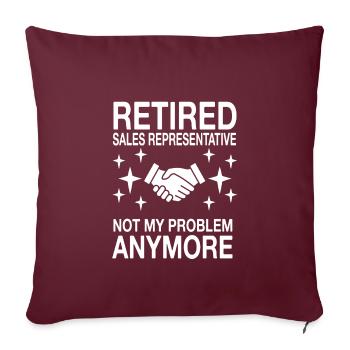 Conception de représentant des ventes à la retraite - Housse de coussin décorative 45 x 45 cm - bordeaux - Devant