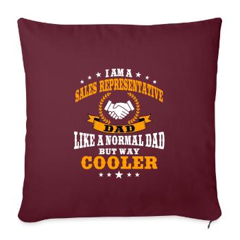 Drôle de représentant des ventes papa - Housse de coussin décorative 45 x 45 cm - bordeaux - Devant