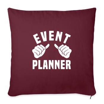 Planificateur d’événements - Housse de coussin décorative 45 x 45 cm - bordeaux - Devant