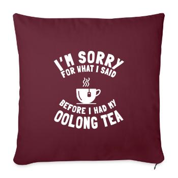 Thé Oolong - Housse de coussin décorative 45 x 45 cm - bordeaux - Devant