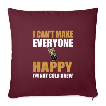 Cold Brew Outfit Love Iced Summer Coffee - Housse de coussin décorative 45 x 45 cm - bordeaux - Devant