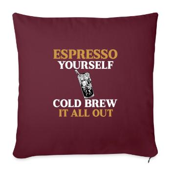 Infusion froide - Housse de coussin décorative 45 x 45 cm - bordeaux - Devant