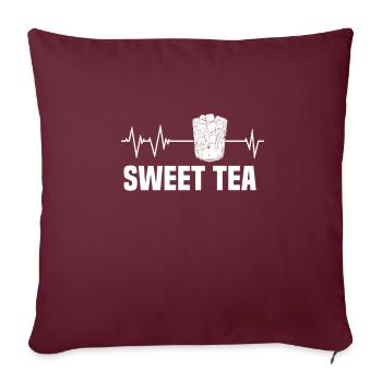 Grand cadeau Sweet Tea Glass Heartbeat - Housse de coussin décorative 45 x 45 cm - bordeaux - Devant