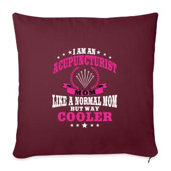 Acupuncteur Maman Acupuncture Femmes - Housse de coussin décorative 45 x 45 cm - bordeaux - Devant