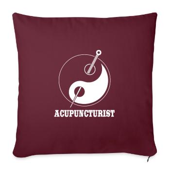 Acupuncteur Yin Yang Acupuncture - Housse de coussin décorative 45 x 45 cm - bordeaux - Devant