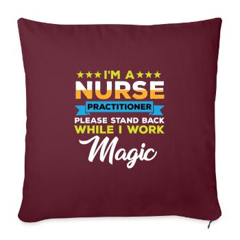 Lustiges Advanced Practice Nurse Geschenk - Sofakissenbezug 45 x 45 cm - Burgunderrot - Vorne