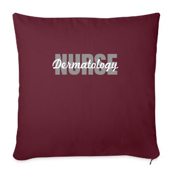 Infirmière dermatologique - Housse de coussin décorative 45 x 45 cm - bordeaux - Devant