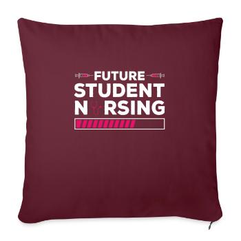 Futur étudiant en école d’infirmières - Housse de coussin décorative 45 x 45 cm - bordeaux - Devant